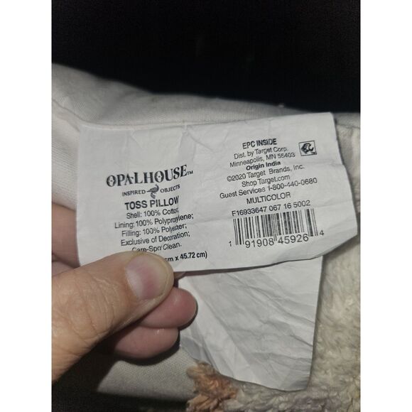 Pair Of Opalhouse Boho Throw Pillows 18x18, Decorative Pillow  with Tassels - Picture 6 of 6